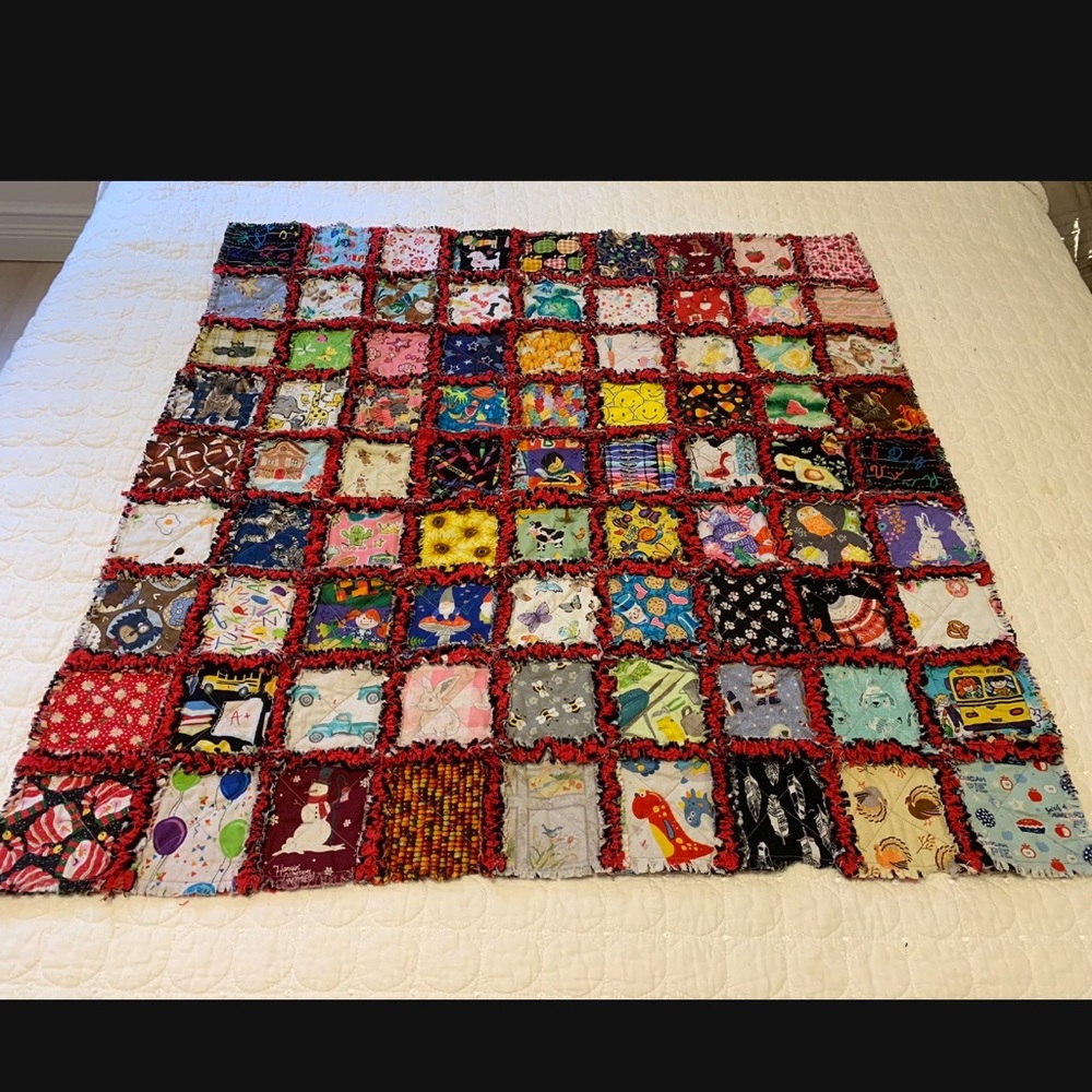 Colorful Patchwork Rag Quilt new